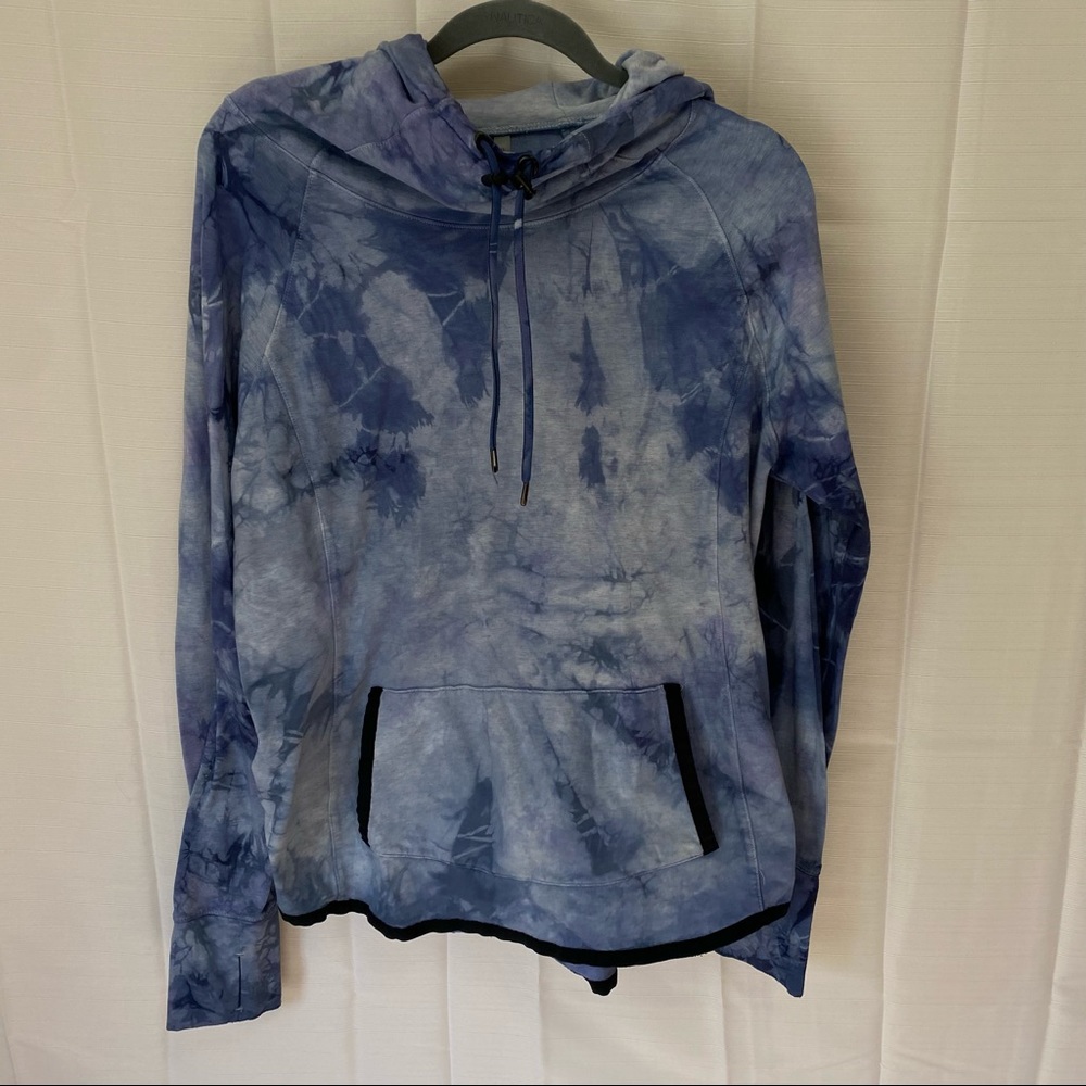 Athleta hoodie size XL blue tie dye